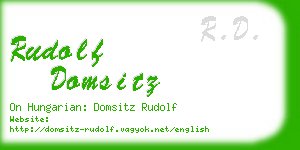 rudolf domsitz business card